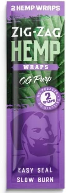 ZIG-ZAG Hemp Wraps Rolling Papers, Mellow Haze 6 pack | 2 sheets per pack, Slow Burn, Plant Based