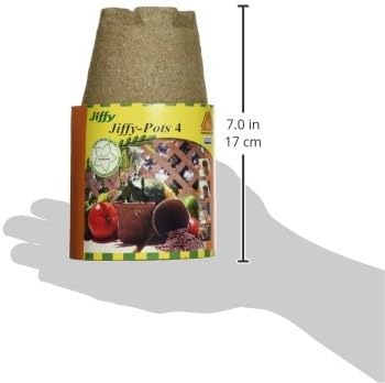 Jiffy-PotsOrganic Seed Starting 4" Biodegradable Peat Pots, 6 Pack
