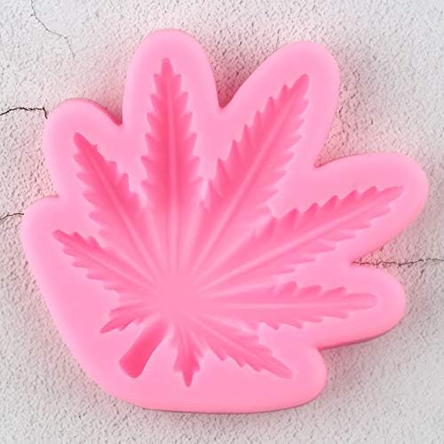 Fondant Molds,Maple Leaf Silicone Molds Marijuana Leaf Fondant Cake Decorating Tools DIY Baking Candy Polymer Clay Chocolate Moulds