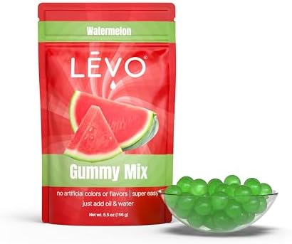 LĒVO Gummy Making Bundle with Gummy Mixer, Candy Making Molds & 2 Gummy Mixes (Watermelon & Grape) - Hands-Free Infused Edible & Gummy Candy Making Kit with Molds and 2 Gummy Candy Mixes