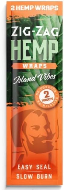 ZIG-ZAG Hemp Wraps Rolling Papers, Mellow Haze 6 pack | 2 sheets per pack, Slow Burn, Plant Based