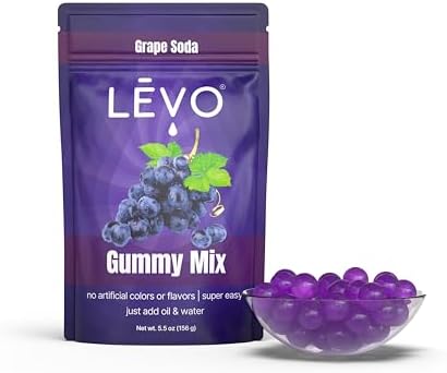 LĒVO Gummy Making Bundle with Gummy Mixer, Candy Making Molds & 2 Gummy Mixes (Watermelon & Grape) - Hands-Free Infused Edible & Gummy Candy Making Kit with Molds and 2 Gummy Candy Mixes