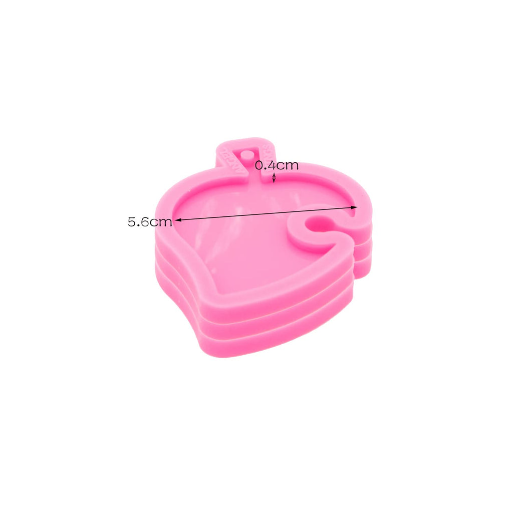 3pc Marijuana Silicone Keychain Mold, Pot Leaf Hemp Resin Epoxy Molds with 10Pc Key Ring (DY0156+DY0156+DY0156+PJ)