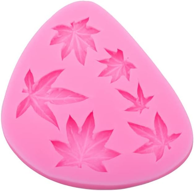 Cestony 2 Pcs Weed Leaf Cake Mold Silicone Molds for DIY Cake Fondant Biscuit Cookies Soap Sugar Pudding Chocolate Hard Candies Dessert Candle Decor Pot Leaf