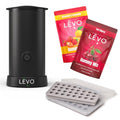 LĒVO Gummy Making Bundle with Gummy Mixer Machine, 2 Silicone Molds & 2 Mixes (Cherry & Strawberry Lemonade) - Hands-Free Infused Edible & Gummy Candy Making Kit with set of Two Molds and Mixes