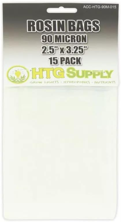 90 Micron 2.5" x 3.25" Rosin Bags - 15 Pack