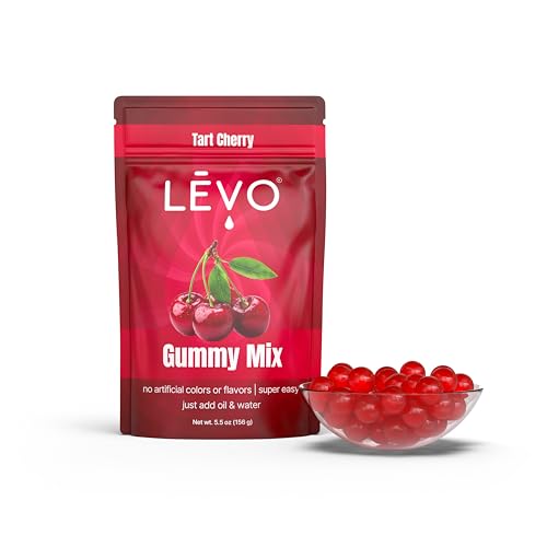LĒVO Gummy Making Bundle with Gummy Mixer Machine, 2 Silicone Molds & 2 Mixes (Cherry & Strawberry Lemonade) - Hands-Free Infused Edible & Gummy Candy Making Kit with set of Two Molds and Mixes