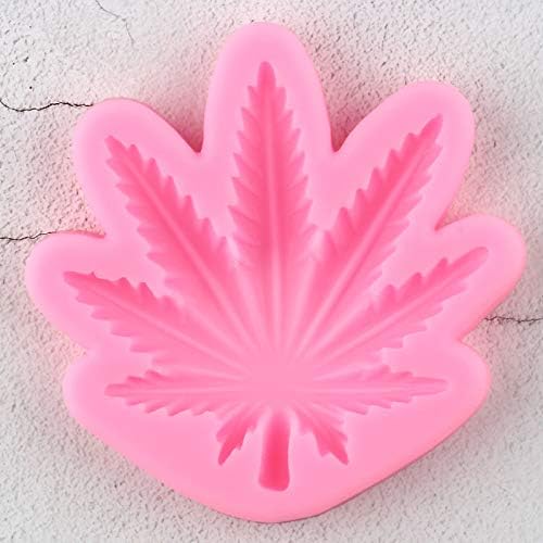 Fondant Molds,Maple Leaf Silicone Molds Marijuana Leaf Fondant Cake Decorating Tools DIY Baking Candy Polymer Clay Chocolate Moulds