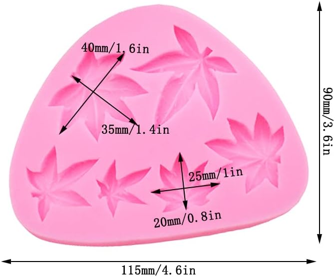 Cestony 2 Pcs Weed Leaf Cake Mold Silicone Molds for DIY Cake Fondant Biscuit Cookies Soap Sugar Pudding Chocolate Hard Candies Dessert Candle Decor Pot Leaf
