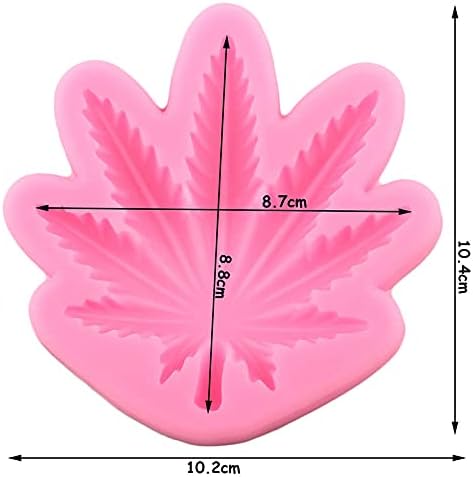 Fondant Molds,Maple Leaf Silicone Molds Marijuana Leaf Fondant Cake Decorating Tools DIY Baking Candy Polymer Clay Chocolate Moulds