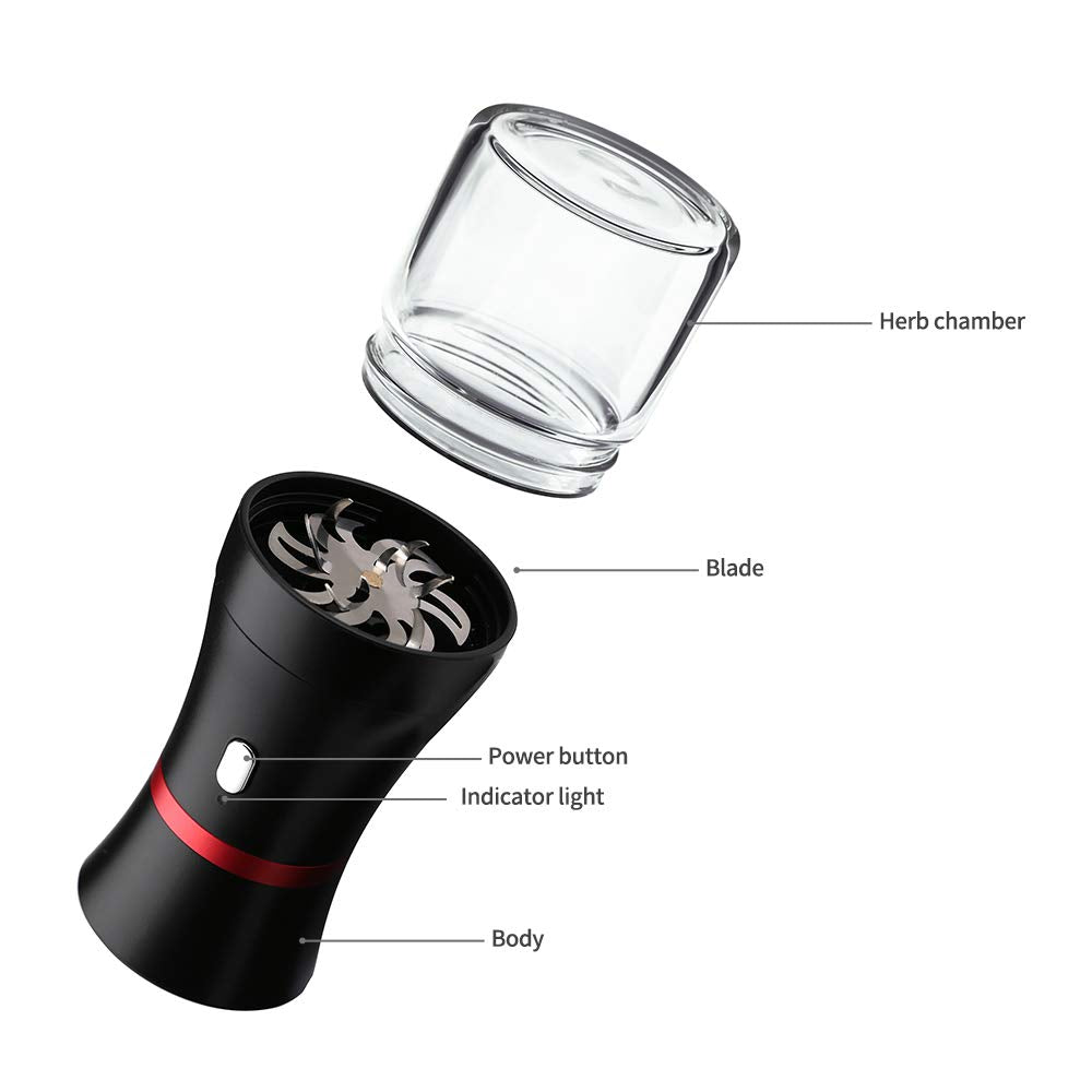 Upgraded Mini Electric Grinder Spice Smart Herb 400 mAh with 50ml Jar,Easy to Carry(Grinder)