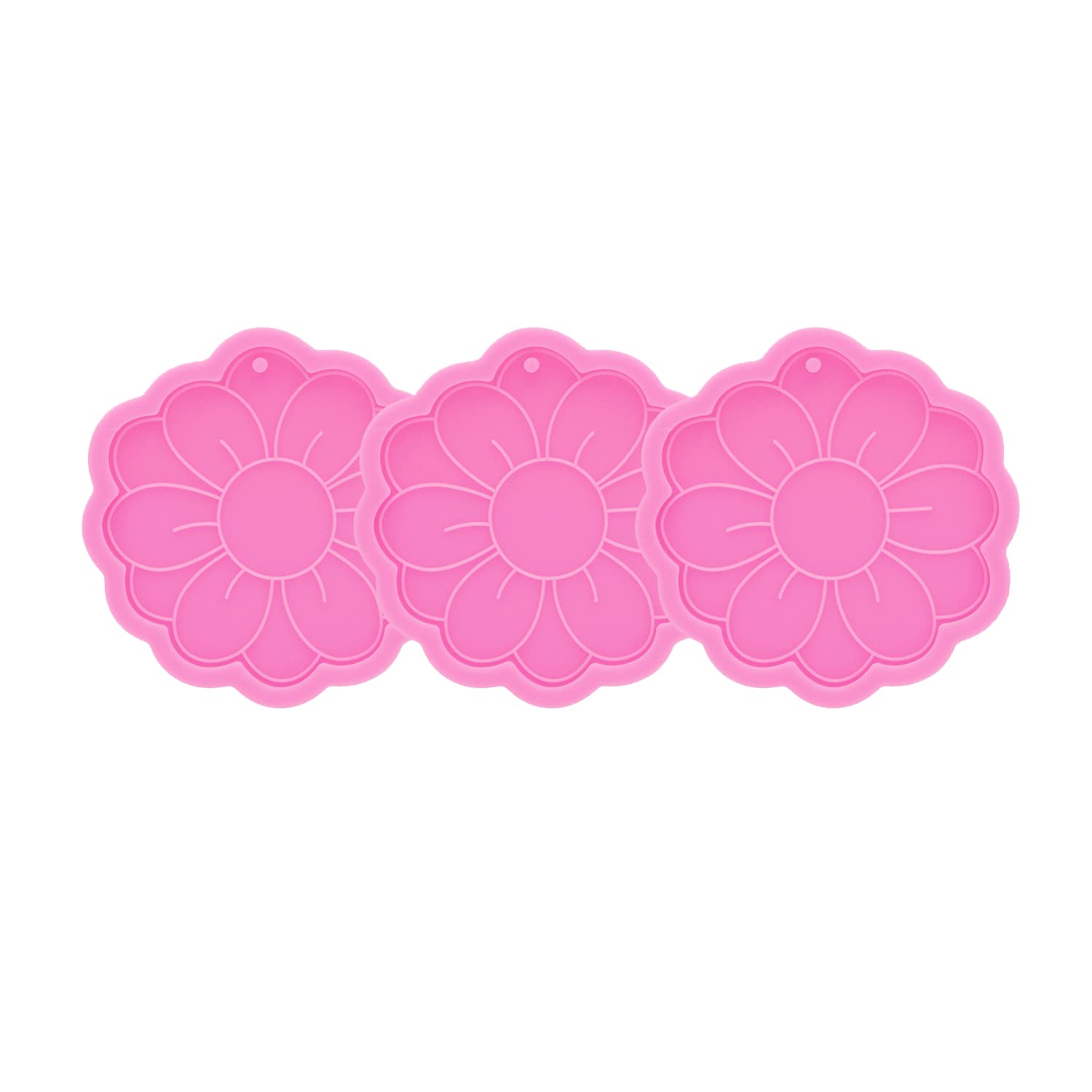 3pc Marijuana Silicone Keychain Mold, Pot Leaf Hemp Resin Epoxy Molds with 10Pc Key Ring (DY0156+DY0156+DY0156+PJ)