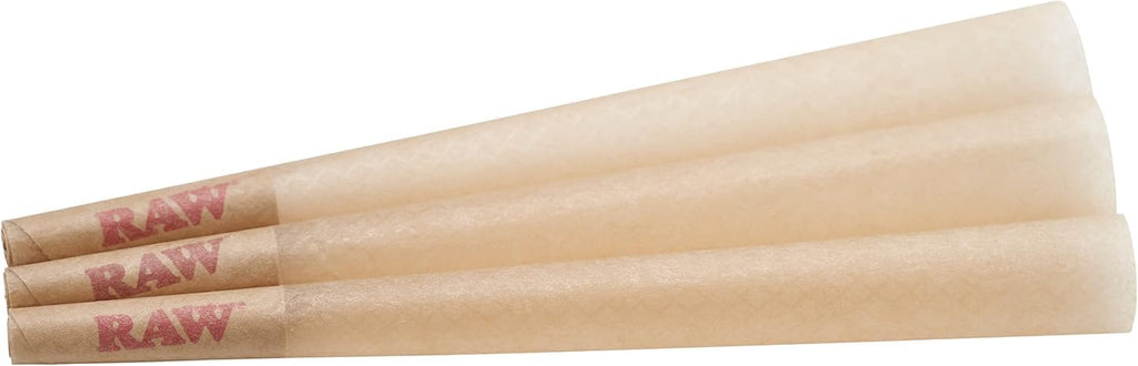 RAW Cones Classic King: 50 Pack, Pre Rolled Cones Rolling Papers, 109 mm | Food Grade Container, Green Blazer Preroll Loader, Patented Slow Burn, All Natural RAWthentic, Rolling Papers & With Tips