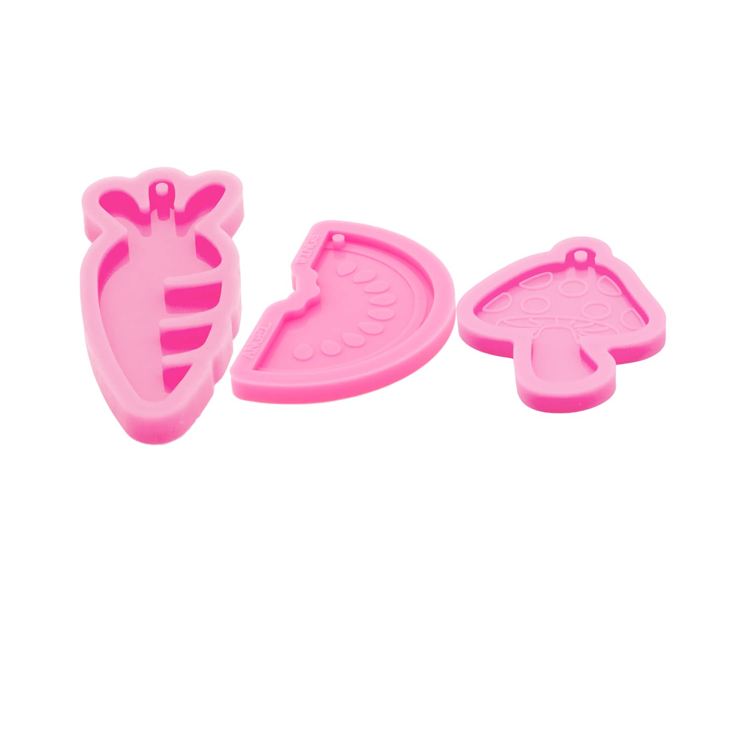 3pc Marijuana Silicone Keychain Mold, Pot Leaf Hemp Resin Epoxy Molds with 10Pc Key Ring (DY0156+DY0156+DY0156+PJ)