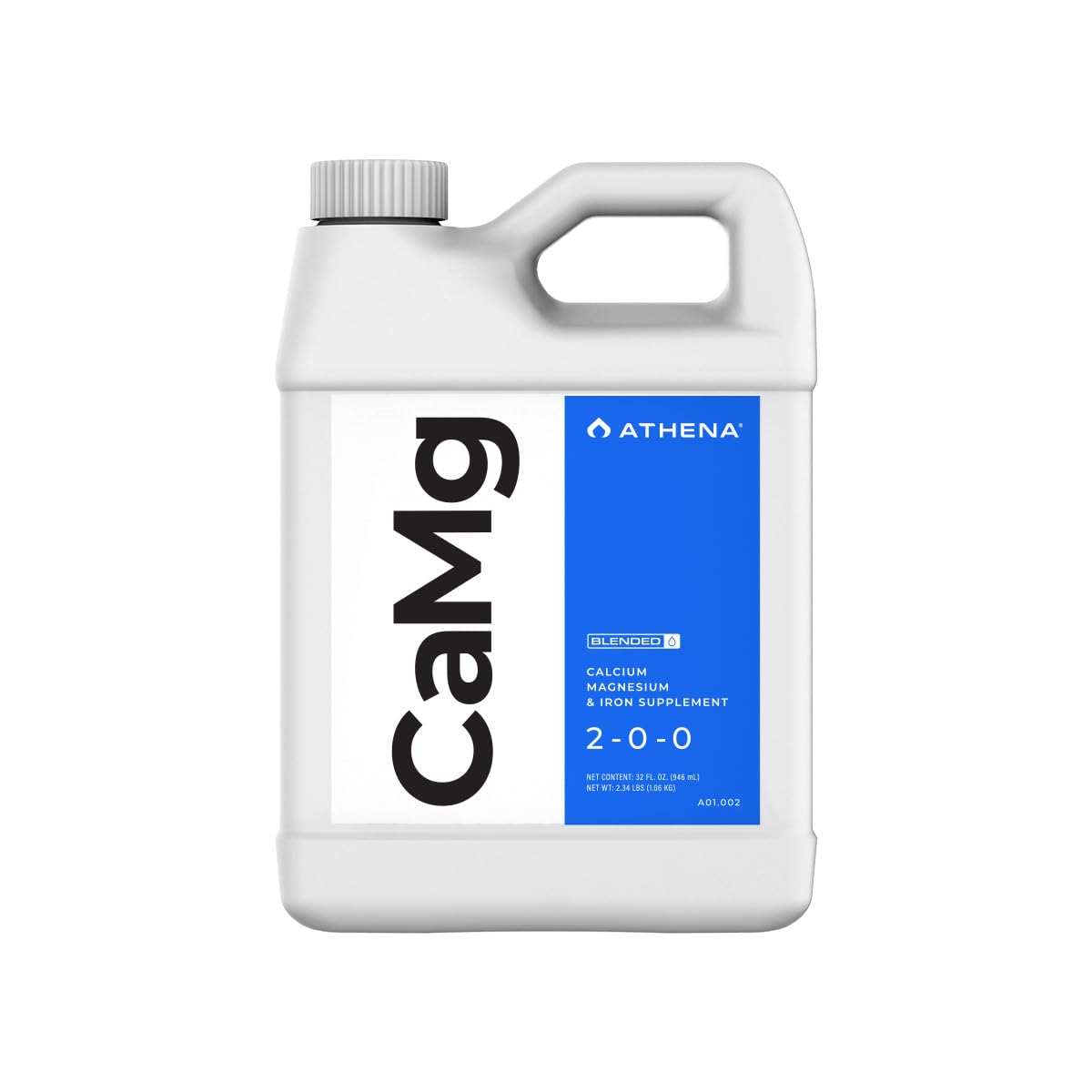 Athena Blended CaMg Cal Mag Fertilizer for Plants 32 oz NPK 2-0-0 | LQ-CM-32OZ