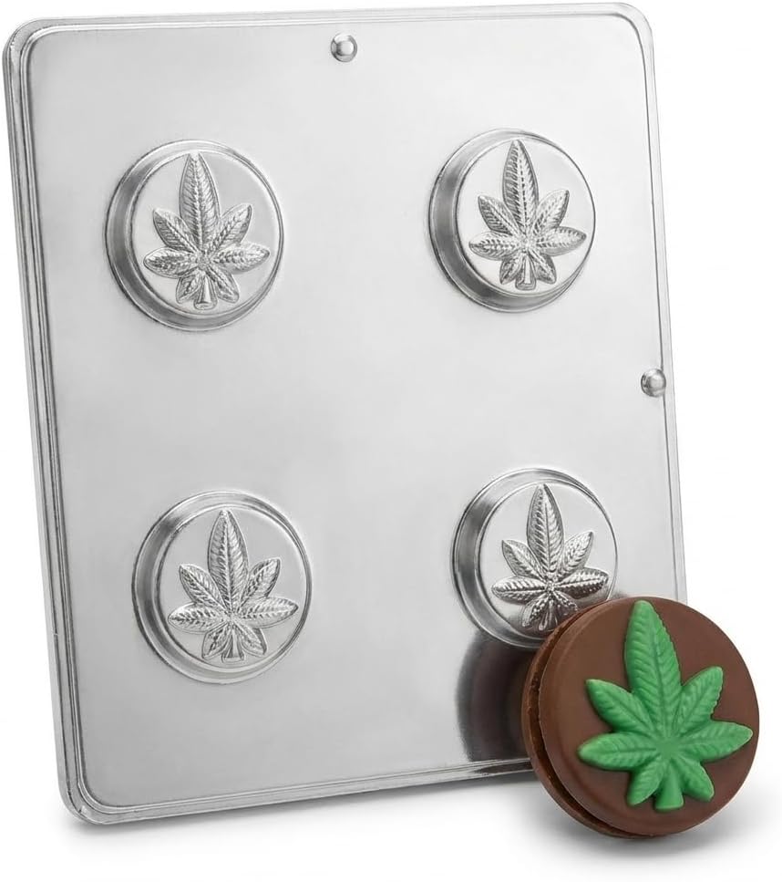 Marijuana Leaf Pot Cookie Chocolate Candy Mold, 1661 Candy Molds N More