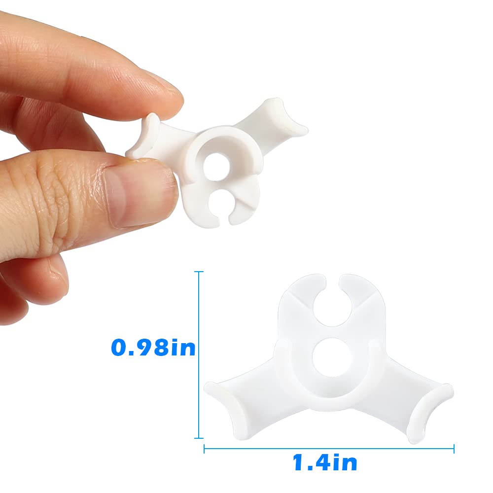 LucyPhy 30 Pack Plant Bender Angle Adjustable Plant Training Clips Low Stress Training Clips 90 Degrees Plant Stem(Circle Style,Red)