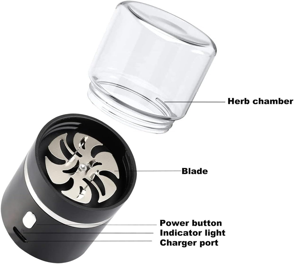 Upgraded Mini Electric Grinder Spice Smart Herb 400 mAh with 50ml Jar,Easy to Carry(Grinder)