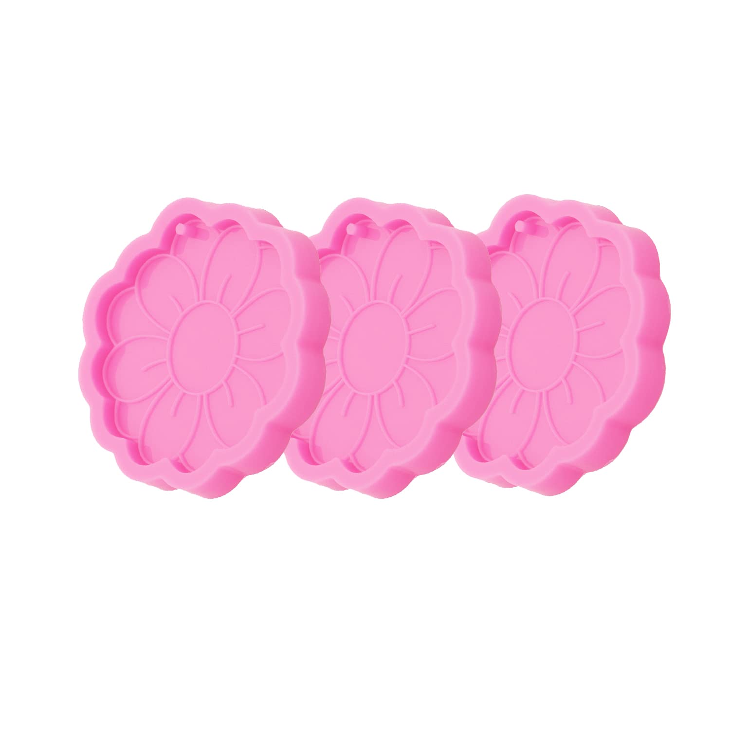 3pc Marijuana Silicone Keychain Mold, Pot Leaf Hemp Resin Epoxy Molds with 10Pc Key Ring (DY0156+DY0156+DY0156+PJ)