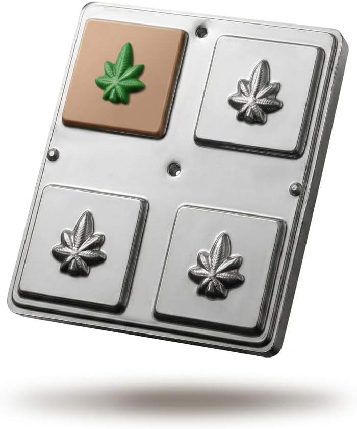 Marijuana Flat Thin Square Bar Chocolate Candy Mold