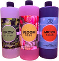 Hydroponic Nutrient Kit – Grow, Bloom, Micro Plant Food for Growing Vegetables Fruits Flowers Herbs for Indoor & Outdoor Soil | Ideal for Hydroponics and Potted Plants