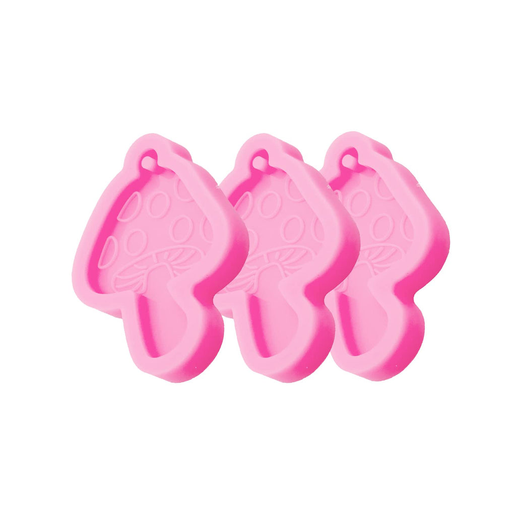 3pc Marijuana Silicone Keychain Mold, Pot Leaf Hemp Resin Epoxy Molds with 10Pc Key Ring (DY0156+DY0156+DY0156+PJ)