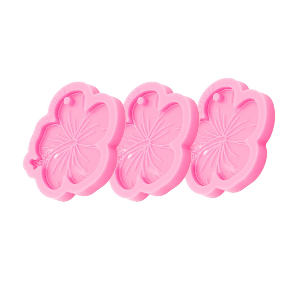 3pc Marijuana Silicone Keychain Mold, Pot Leaf Hemp Resin Epoxy Molds with 10Pc Key Ring (DY0156+DY0156+DY0156+PJ)