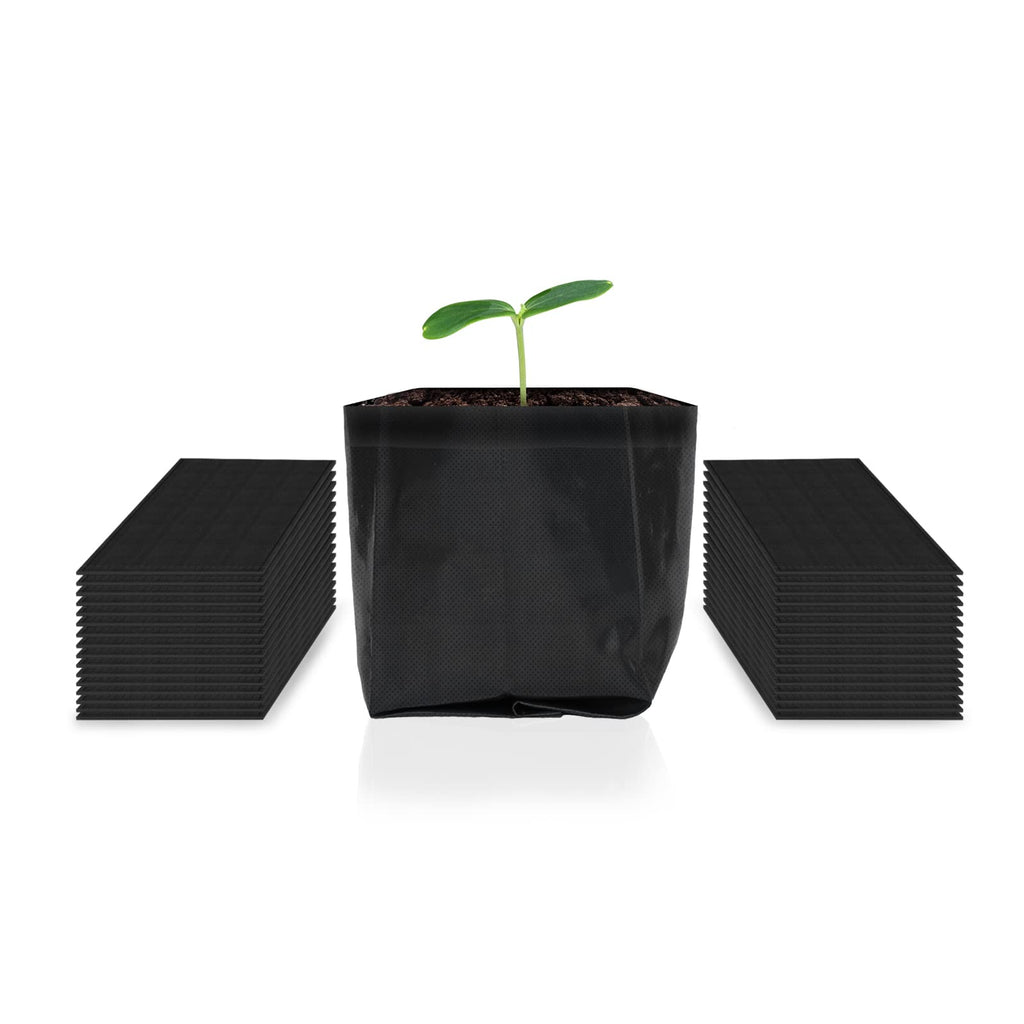 AC Infinity Nursery Bags 1/2 Gallon, Non-Woven Fabric Growing Pouches | 50-Pack Plant Pots for Seed Starting, Soil Transplant, and Home Garden Supply