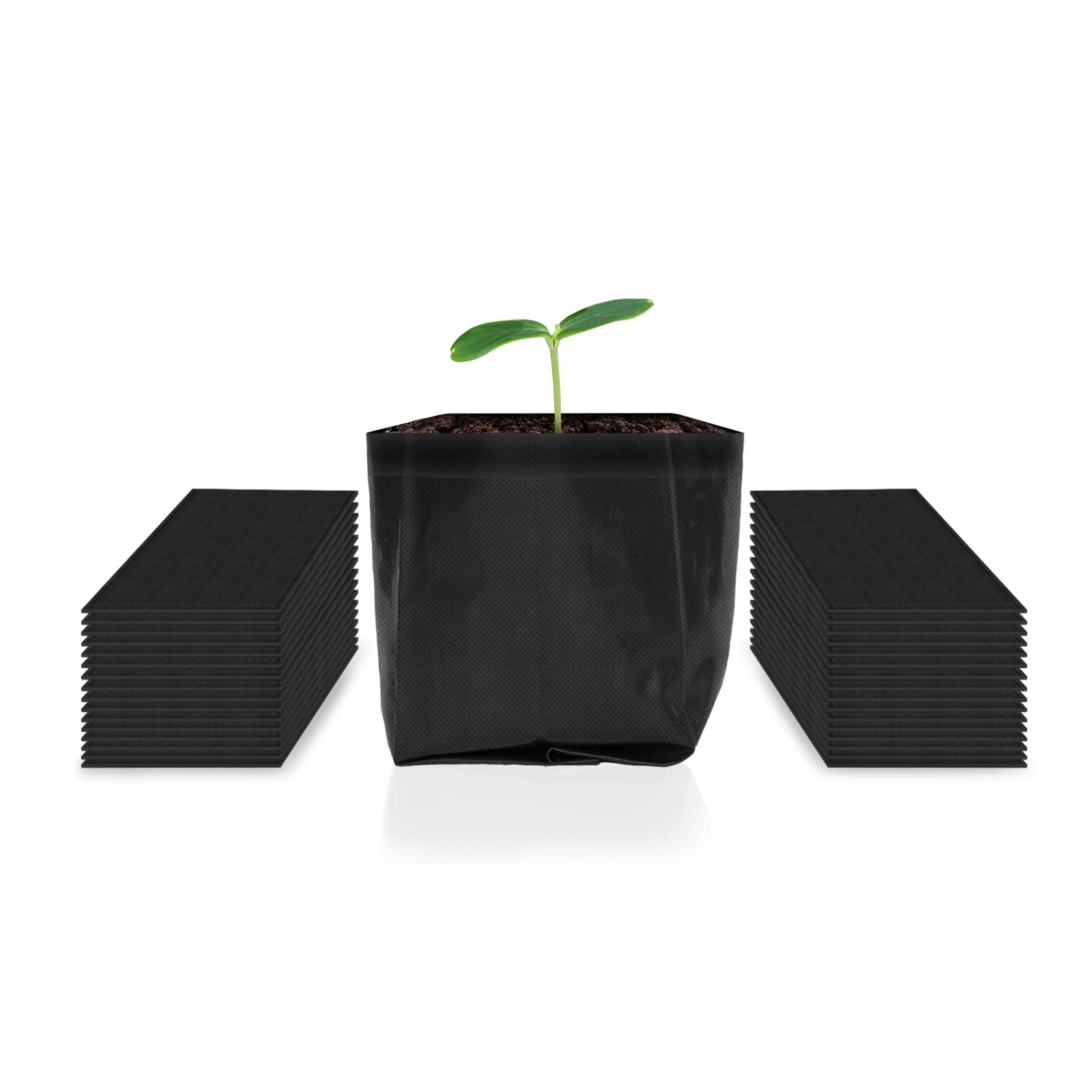 AC Infinity Nursery Bags 1/2 Gallon, Non-Woven Fabric Growing Pouches | 50-Pack Plant Pots for Seed Starting, Soil Transplant, and Home Garden Supply