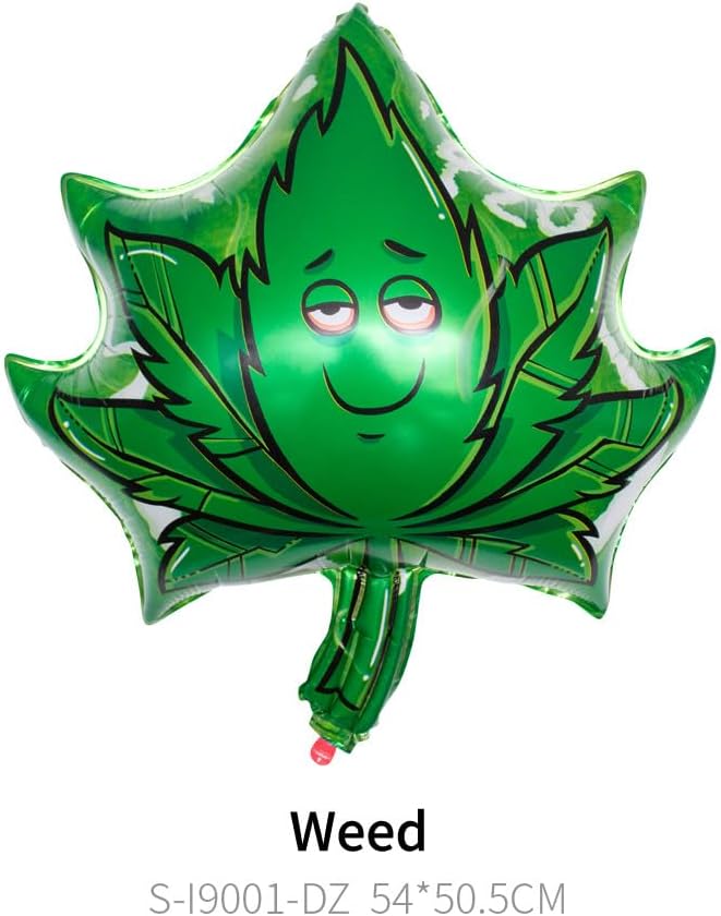 47pcs 'lets get lit' Party decorations for adults, weed set includes Latex Marijuana balloons, weed shape foil balloons and banner, Green Confetti balloons, For cannabis birthday-themed party