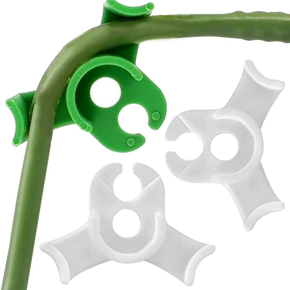 40 Pcs Low Stress Training Clips, 90 Degrees Plant Trainer Bud Plant Bender Plant Training Clips Bud Bender for Plant Gardening - White and Red