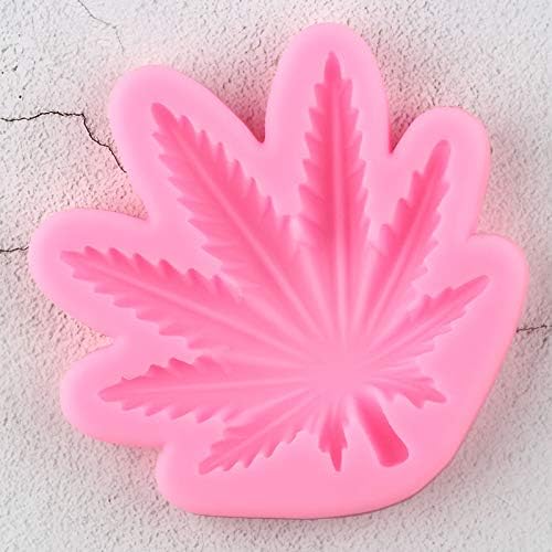 Fondant Molds,Maple Leaf Silicone Molds Marijuana Leaf Fondant Cake Decorating Tools DIY Baking Candy Polymer Clay Chocolate Moulds