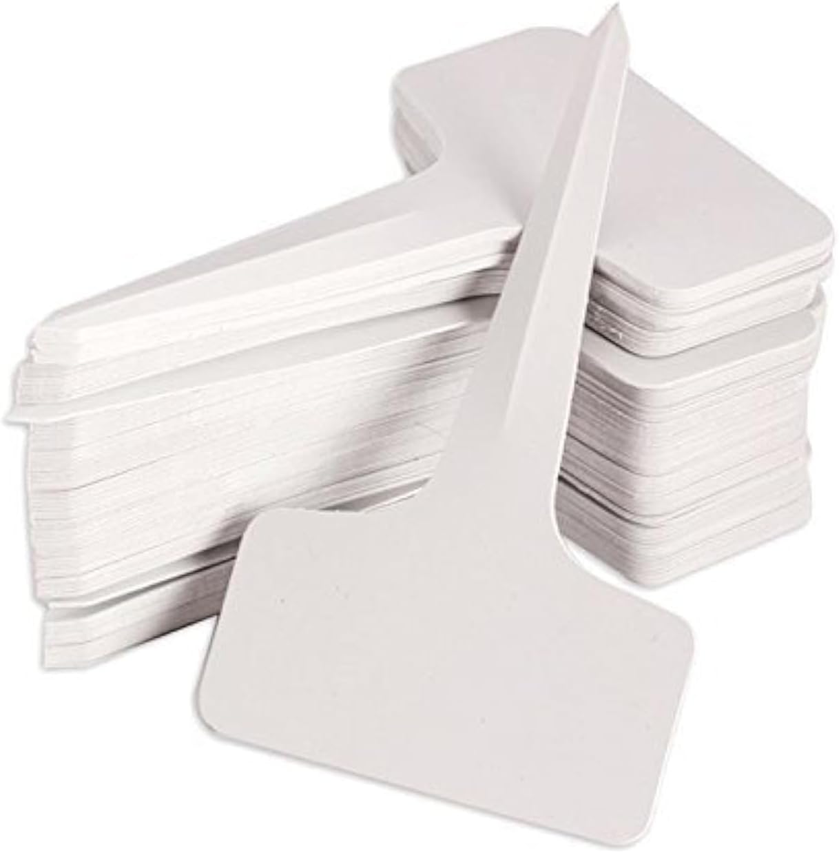KINGLAKE 100 Pcs 6 x10cm Plastic Plant T-Type Tags Nursery Garden Labels