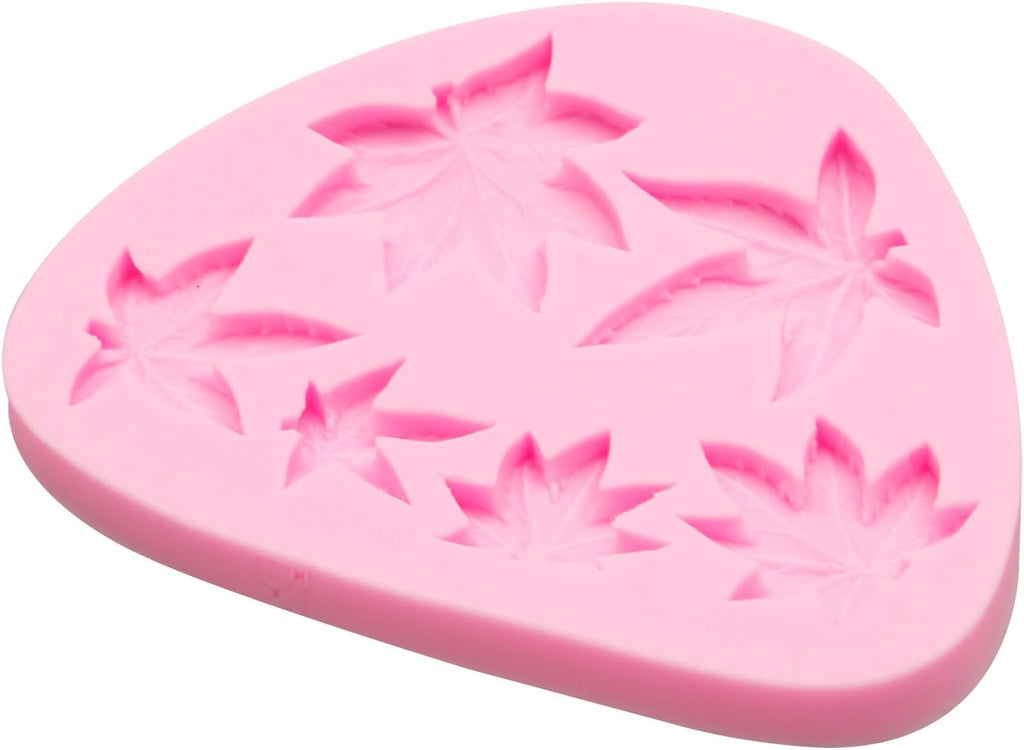 Weed Leaf Fondant Molds, Maple Leaf Silicone Molds, Plant Pot Leaves Cake Decorating Chocolate Tools for Baking Cupcake Topper Candy Cookie Dessert Clay Resin DIY Crafts Set of 2