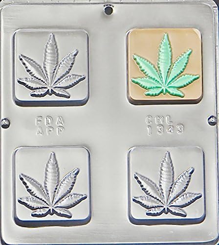 Marijuana Leaf Pot Leaf Bar Chocolate Candy Mold 1343