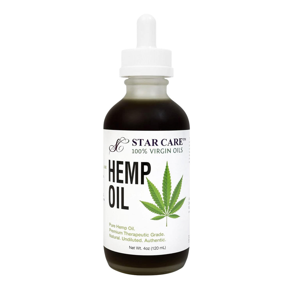 100% Virgin Hemp Oil Pure Cannabis Sativa Seed Oil for Face, Body, Hair, and Nails – Made in USA, 4oz (120ml)