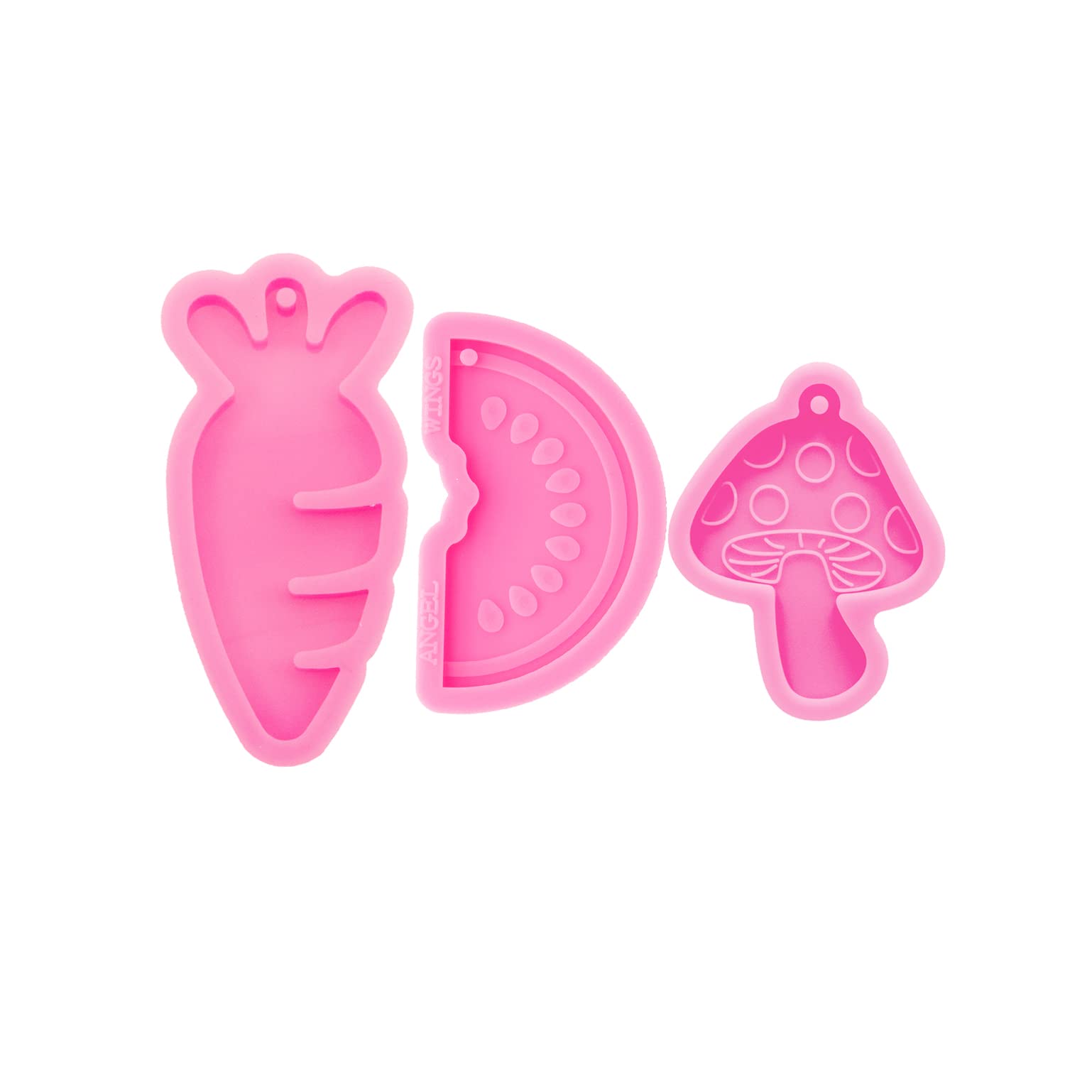 3pc Marijuana Silicone Keychain Mold, Pot Leaf Hemp Resin Epoxy Molds with 10Pc Key Ring (DY0156+DY0156+DY0156+PJ)