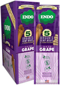 ENDO - Organic Hemp Wraps - Sealed Box - Various Flavors - 75 (15 x 5) Hemp Wraps per Box (Haze Grape)