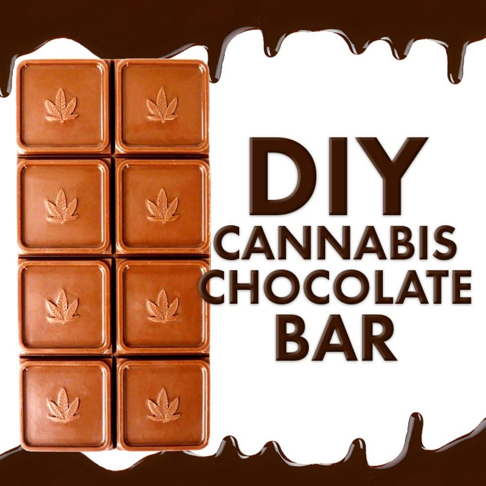 Marijuana Leaf Chocolate Bar Silicone Candy Mold Trays, 2 Pack