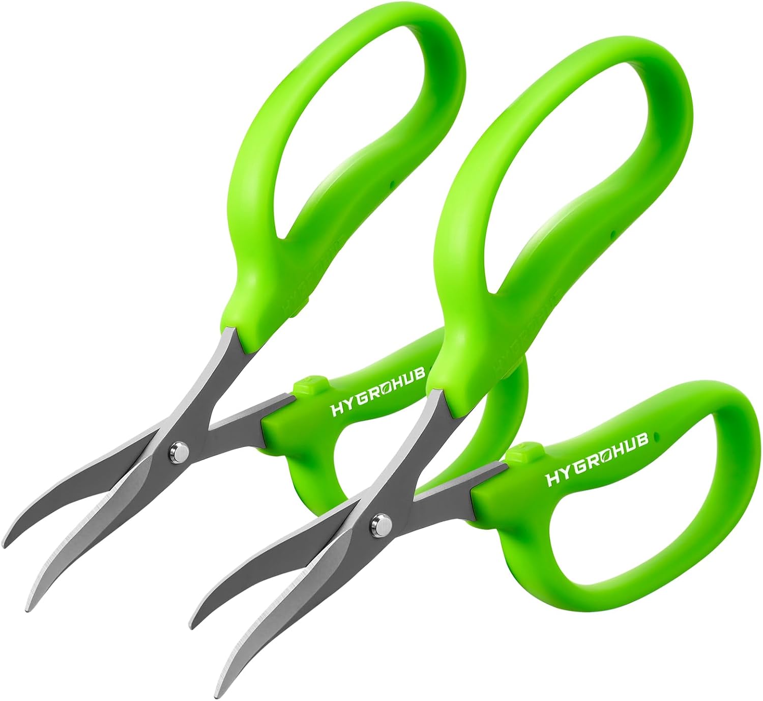 Garden Scissors, 6-in Curved Blade Pruning Shears, Non-Stick Coated Steel | Sharp Small Gardening Snips for Plants, Herbs, Flowers in Grow Tent and Hydroponics, Garden Trimming Tools, Easy to Clean