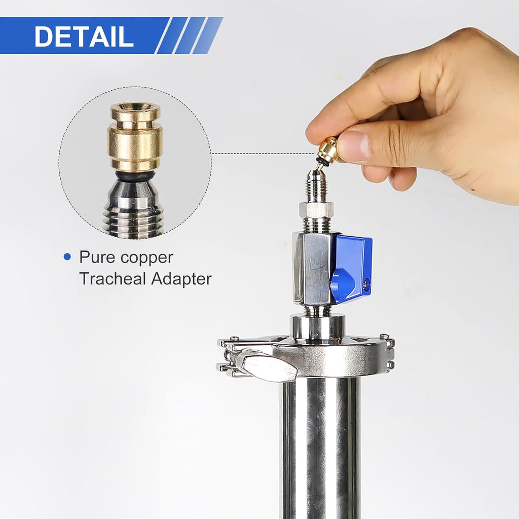 Closed Loop Extractor, with Tripod and Pressure Pipe Extractor Kit for Extract from Plant Leaves, Stainless Steel Vacuum Chamber/Tube 45 Gram