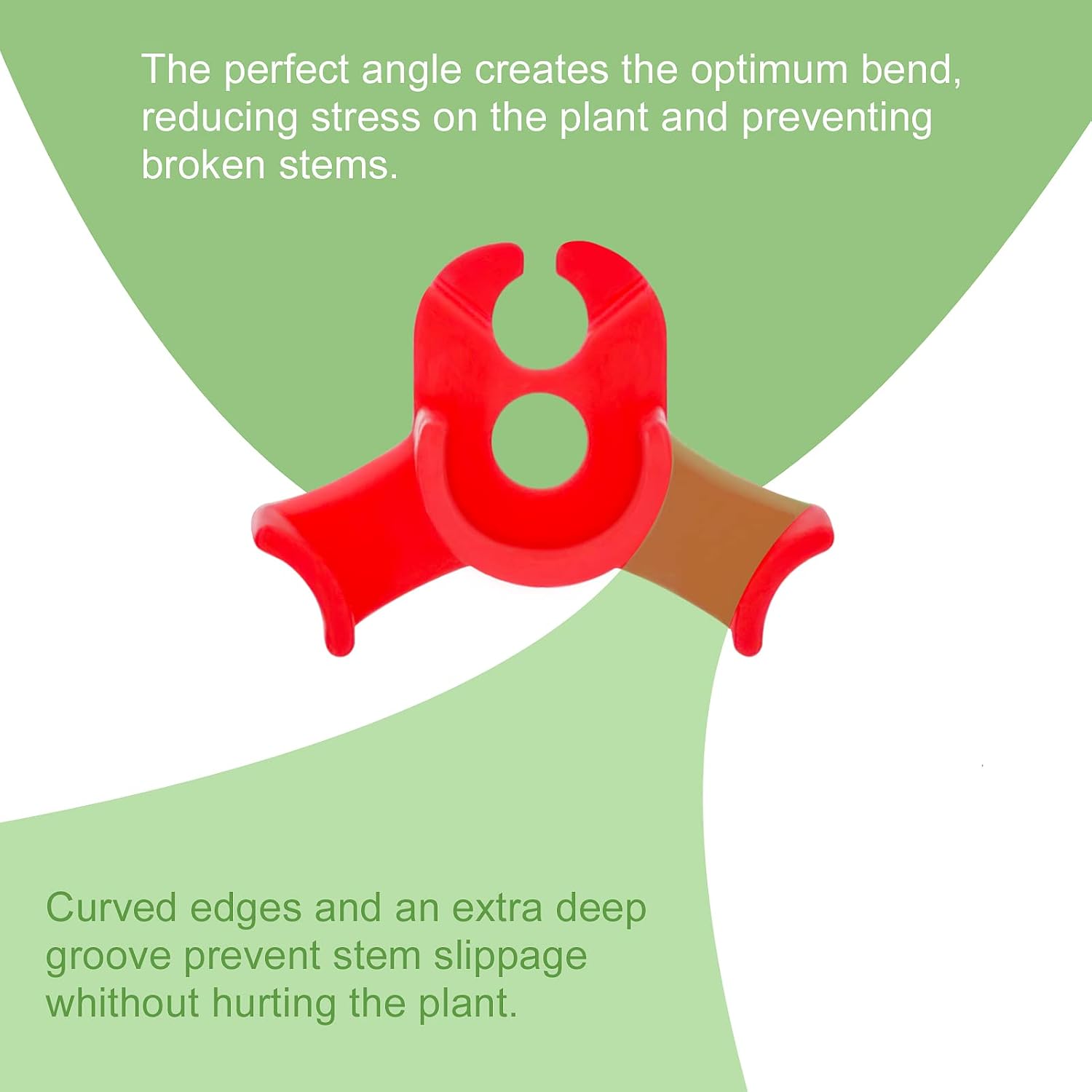 30-Pack 90° Plant Training Clips, Red Plant Clips | Reusable low-stress clips, fits stems under 0.25 in, deep grooves reduce slipping, improves airflow and light for plants