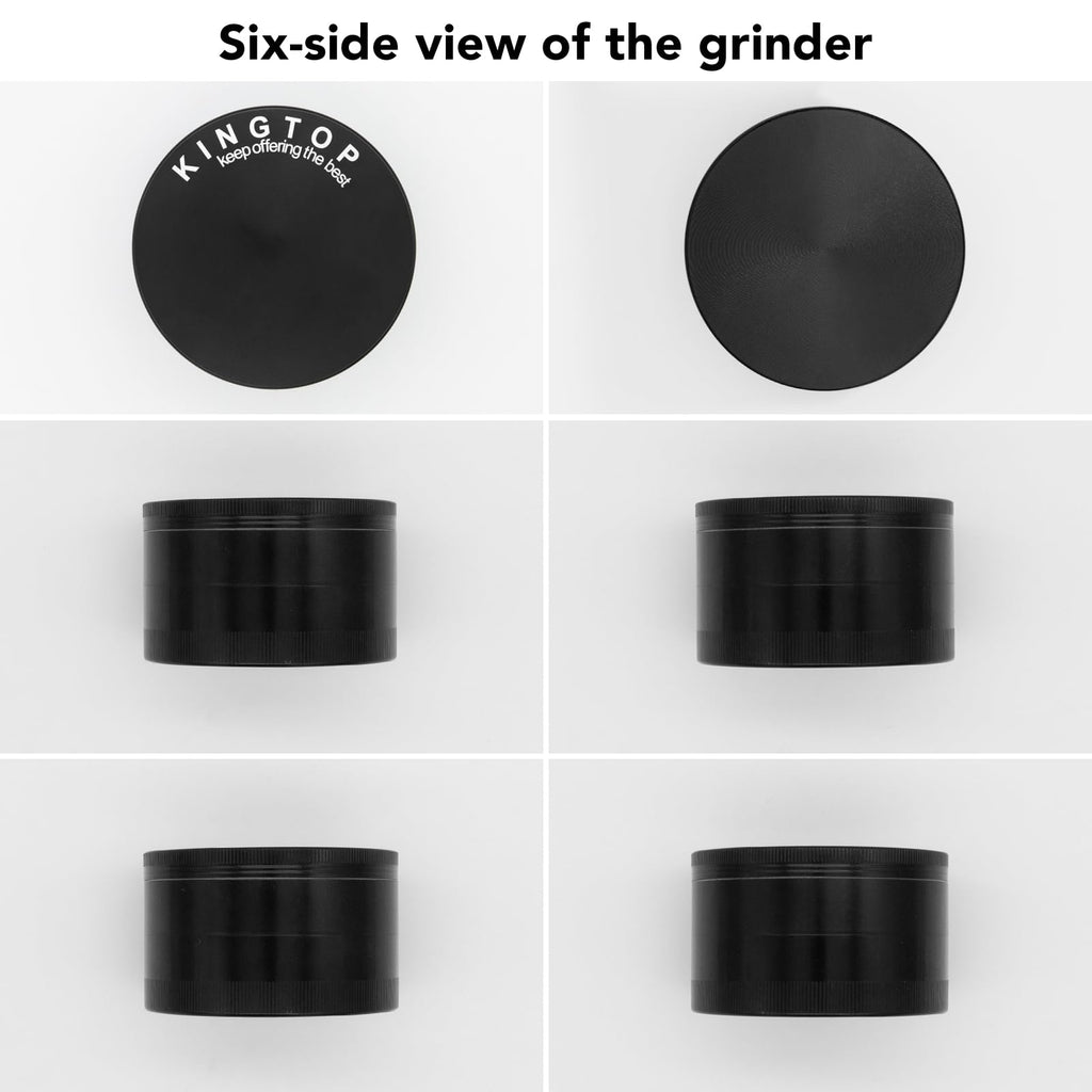 KINGTOP 3 Inch Large Grinder, Zinc Alloy Mills (Colorful)