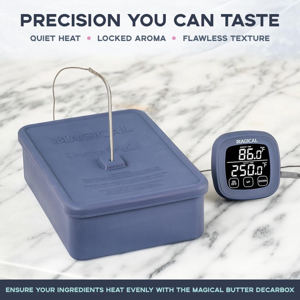 Magical Butter DecarBox Thermometer Combo - Oven-Safe Silicone Container