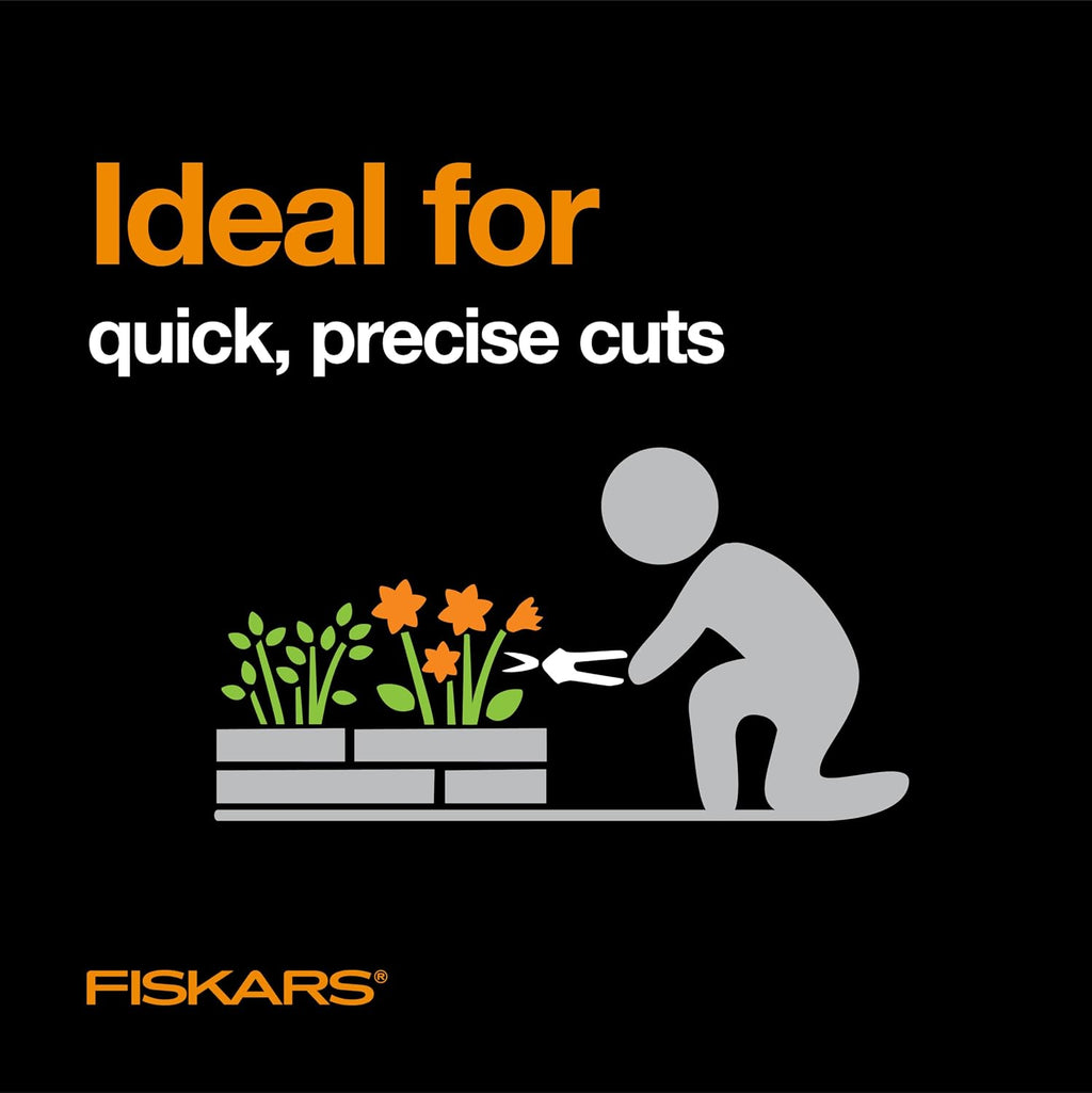 Fiskars 6" Non-Stick Pruning Snips, Resin-Resistant Garden Scissors