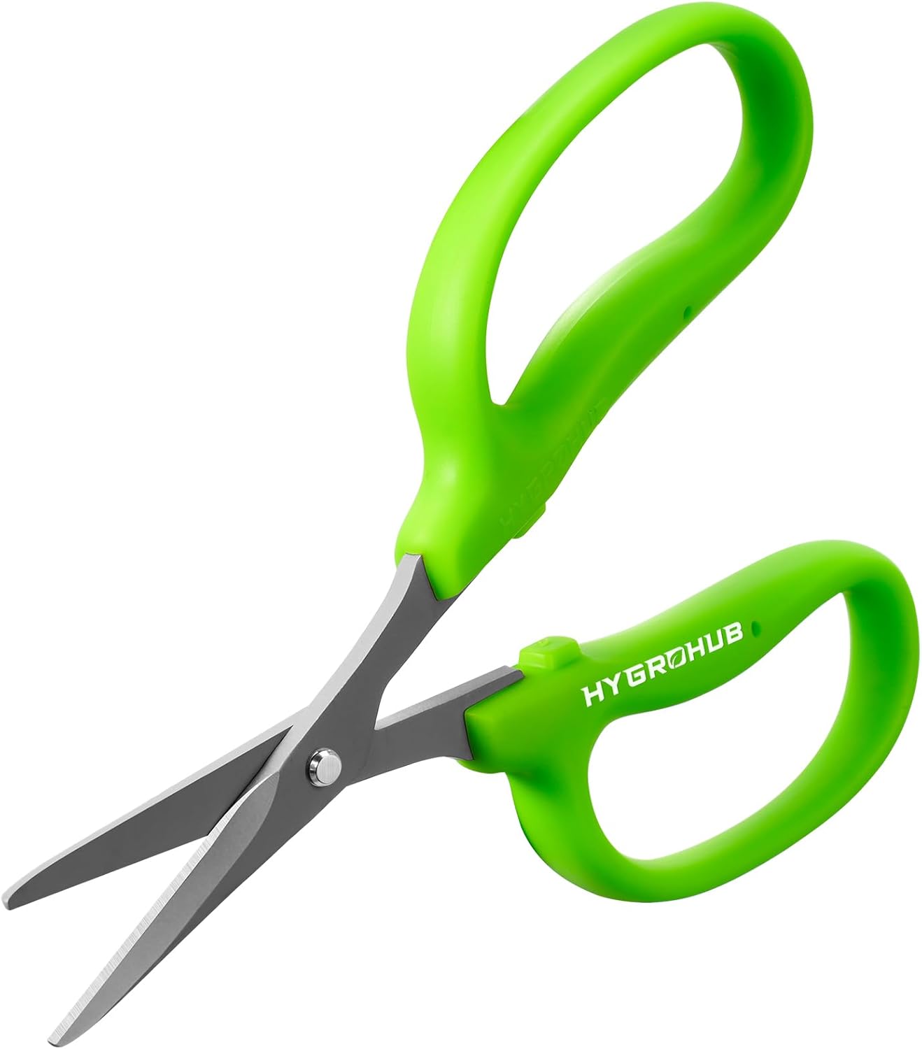Garden Scissors, 6-in Curved Blade Pruning Shears, Non-Stick Coated Steel | Sharp Small Gardening Snips for Plants, Herbs, Flowers in Grow Tent and Hydroponics, Garden Trimming Tools, Easy to Clean