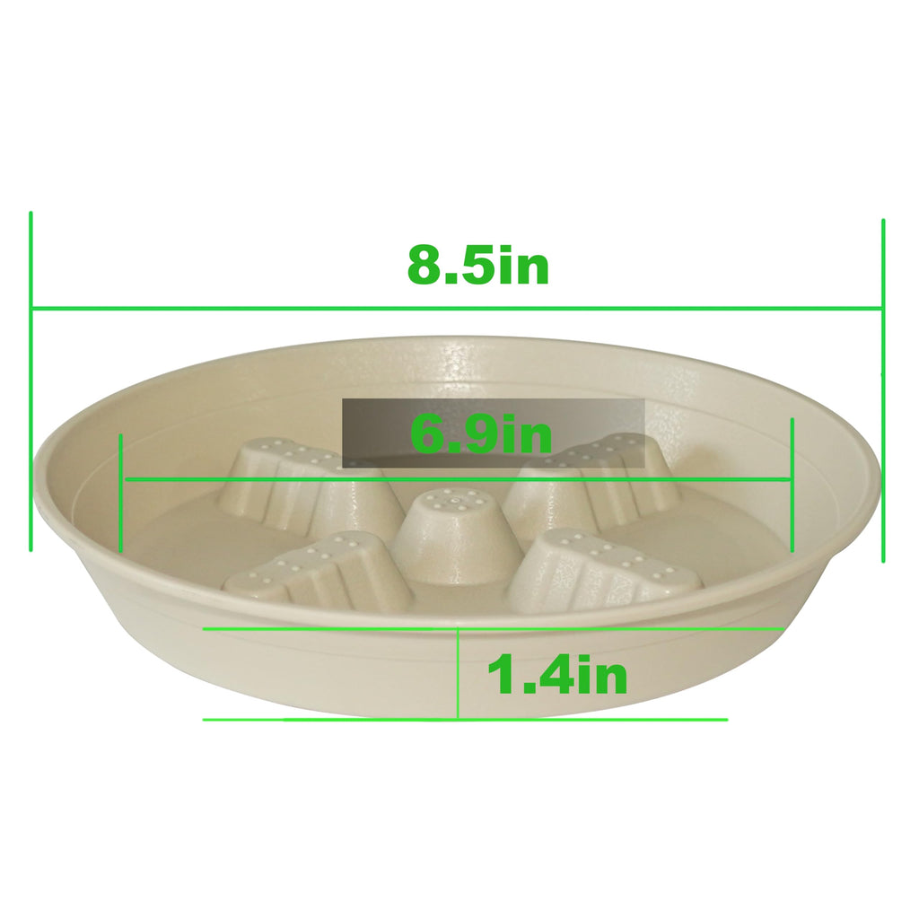 4 Pack Plant Saucer 8 inch, 10 12 14 17 inch, Plant Stand Plastic Plant Saucers for Indoors Outdoor, Heavy Duty Flower Planter Drip Trays for Pots, Pot Saucers for Plants, Grow Bags Saucers
