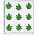 Bite Size Marijuana Leaf Design Chocolate Candy Mold 1337, Food Grade Plastic, 9 Cavities, 1 Inch Diameter