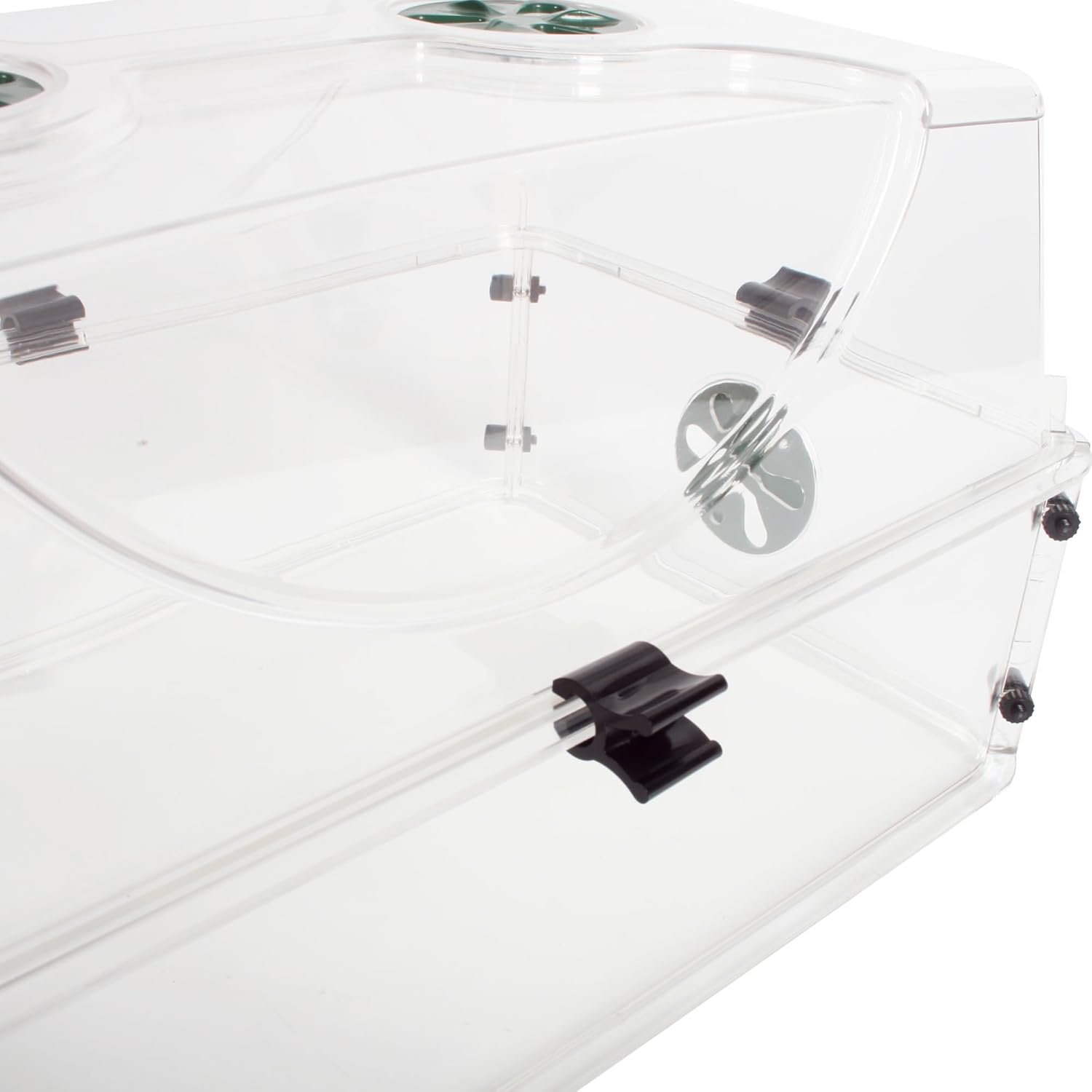Medium Seed and Herb Domed Propagator with Vented Side Height Extension and Security Clip Set,Green