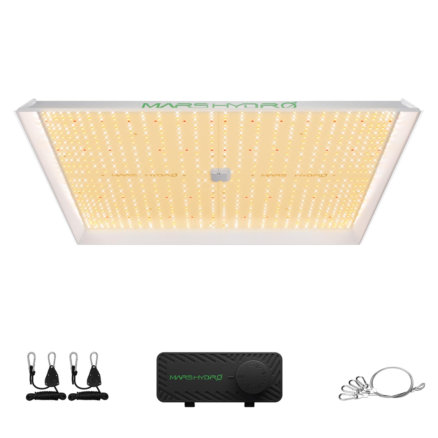 MARS HYDRO 150W TS1000 LED Grow Light for Indoor Plants Full Spectrum | Patented Reflective Hood, Dimmable & Silent Fanless, Daisy-Chain Link, Uniform Light for 2x2/3x3 Grow Tent, Veg to Bloom